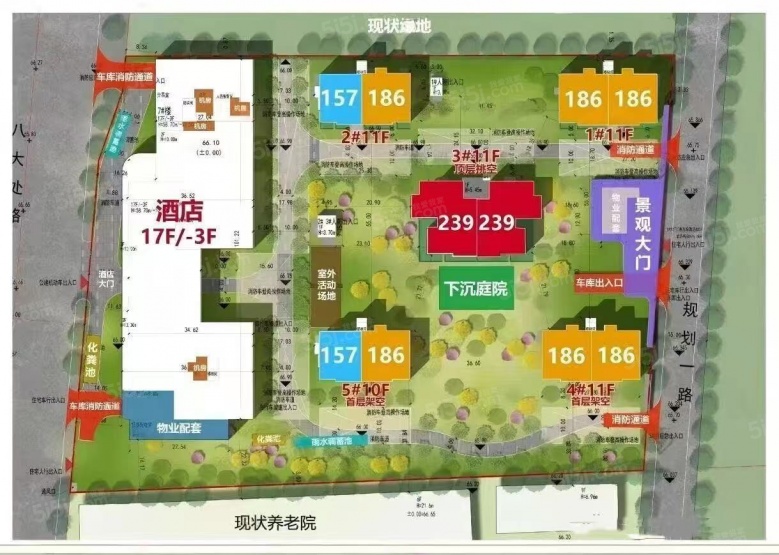 中海玉華玖章沙盘图
