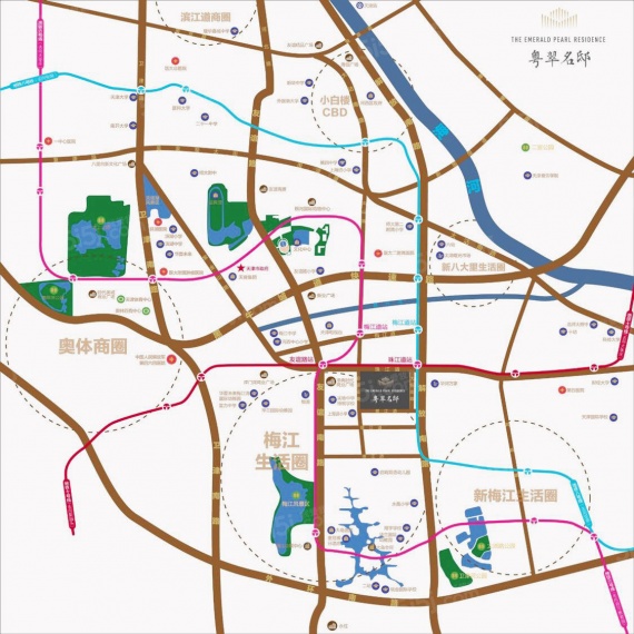 天房粤翠名邸区位图