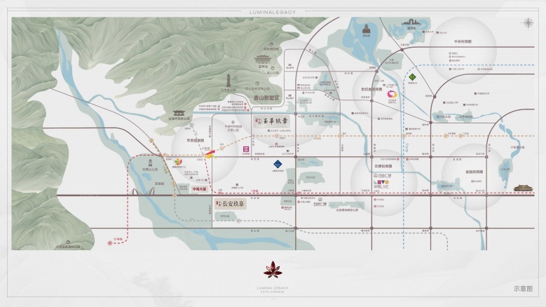 中海玉華玖章区位图