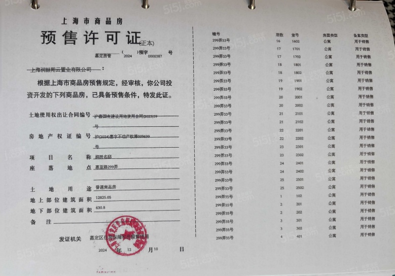 上海时代之城预售许可证