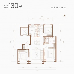 3室2厅2卫户型图