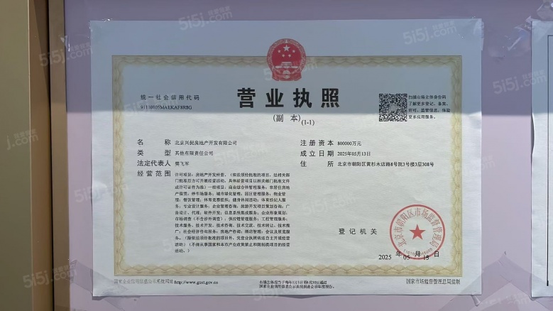 紫京宸园开发商营业执照