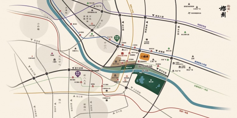 格调榴园区位图