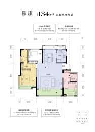 3室2厅2卫户型图