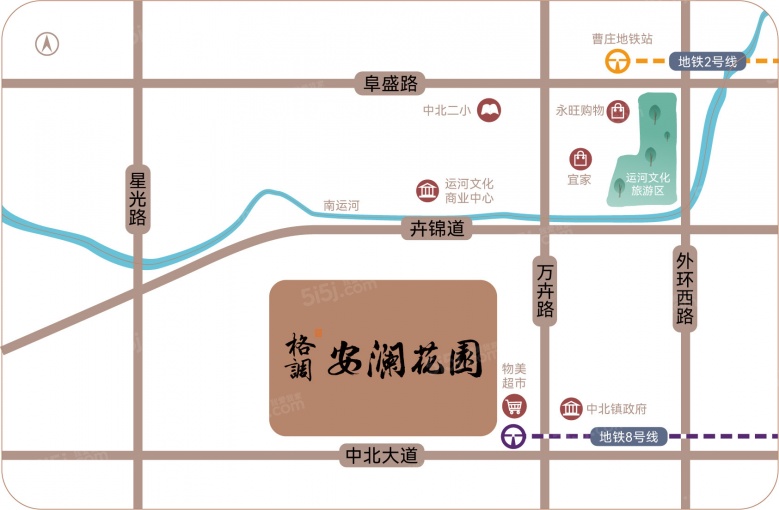 格调安澜花园区位图