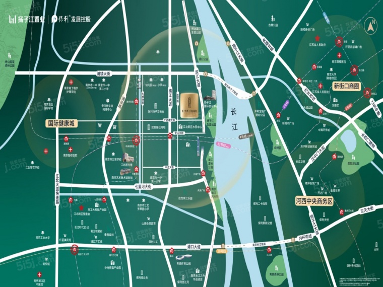 扬子保利江韵瑧悦区位图