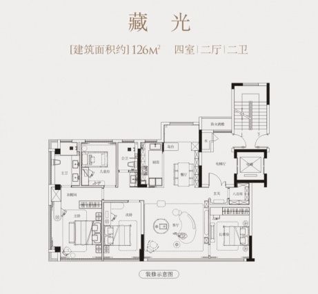 4室2厅2卫户型详情