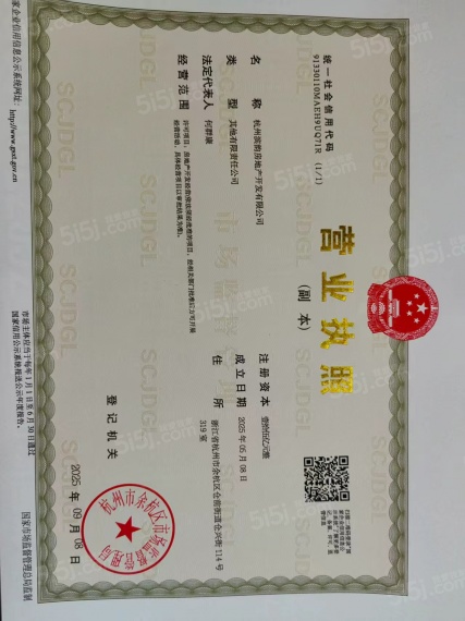 咏舟府开发商营业执照