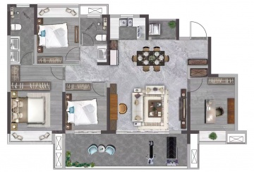 世纪中央城4室2厅2卫