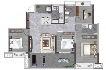 世纪中央城4室2厅2卫