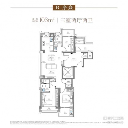 3室2厅2卫户型详情
