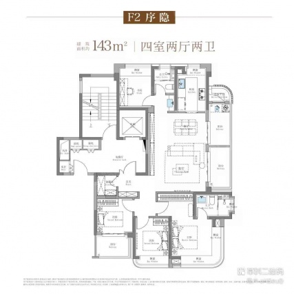 4室2厅2卫户型详情