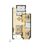 2室2厅2卫户型图