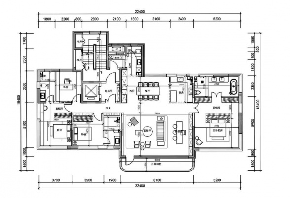 4室2厅4卫户型详情