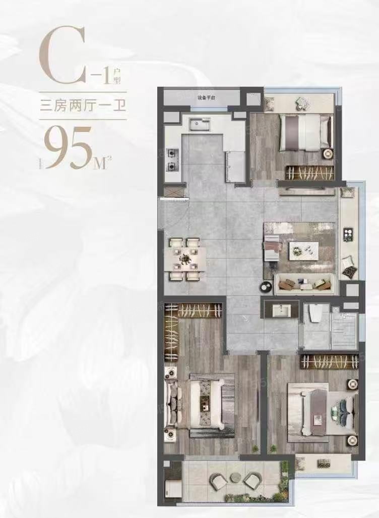 安联虹悦3室2厅2卫