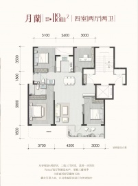 蓝城海潮月华4室2厅2卫