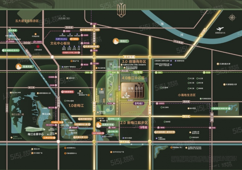 绿城玉百合区位图