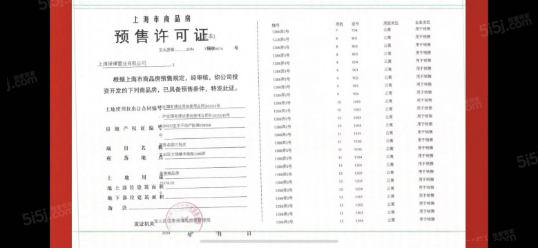 保利海上瑧悦预售许可证