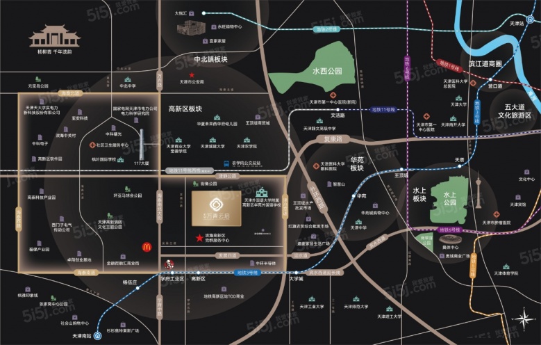 新城万青云启区位图