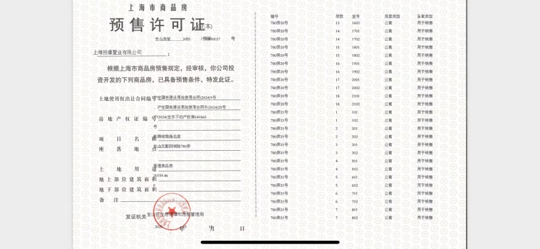 招商中旅观境预售许可证