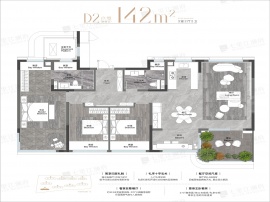 3室2厅2卫户型图