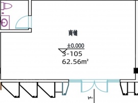 1室1卫户型图