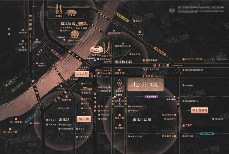 松川境区位图