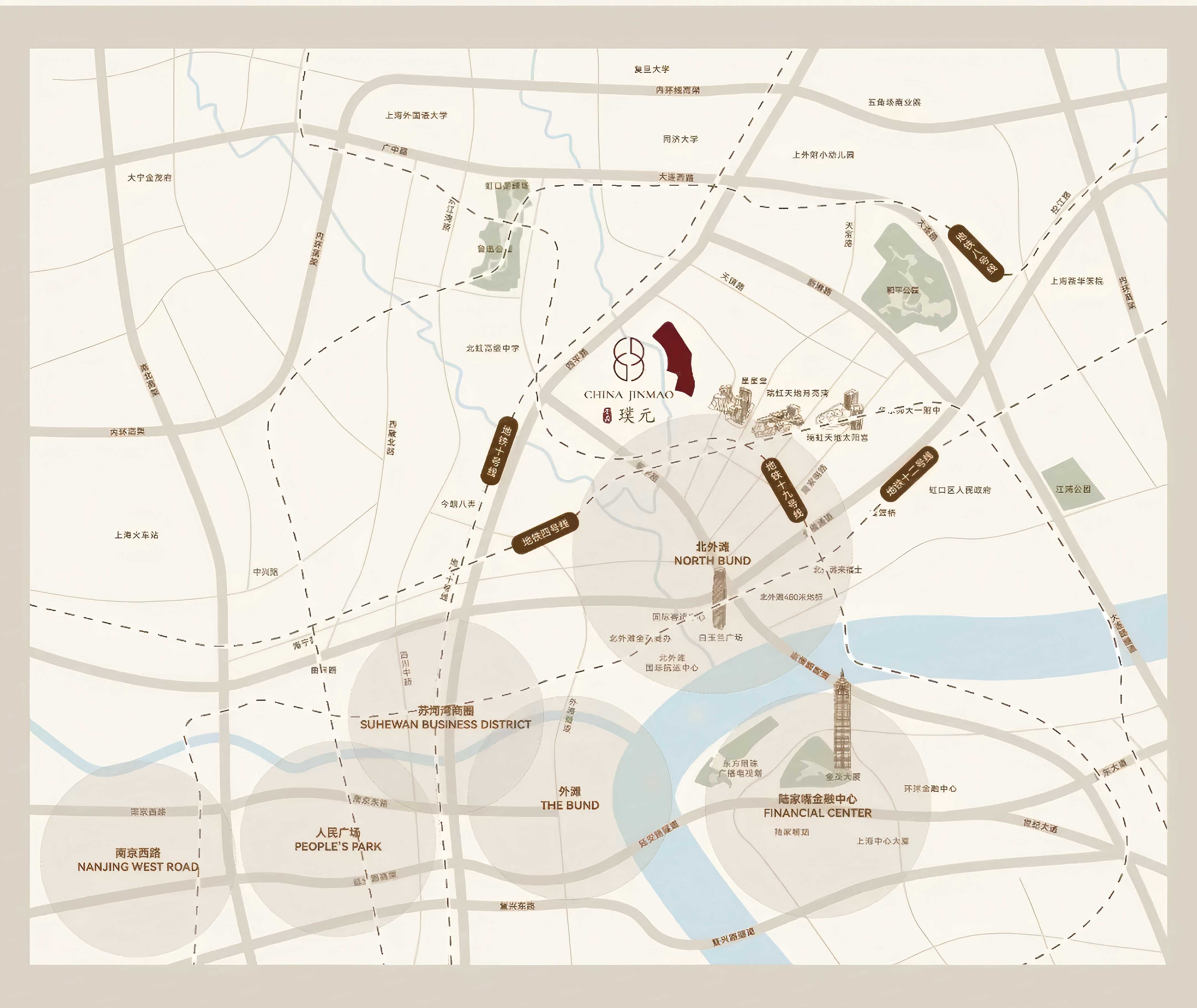 金茂璞元区位图