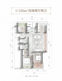 4室2厅2卫户型图