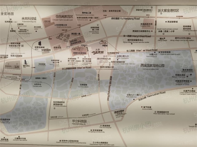 大华西溪风情区位图
