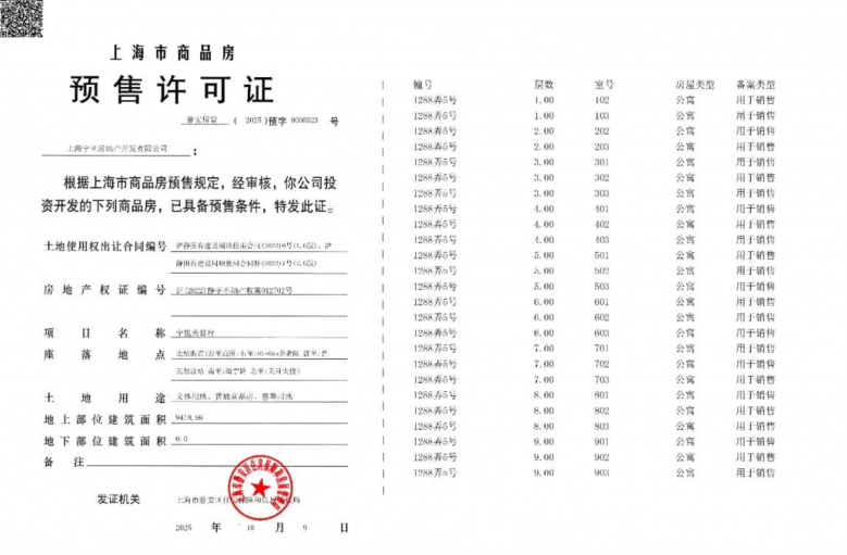 悦97预售许可证