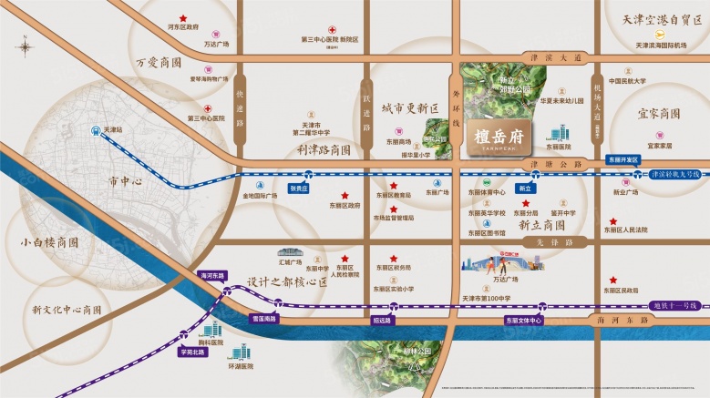 檀岳府区位图
