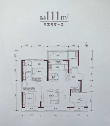 3室2厅2卫户型详情