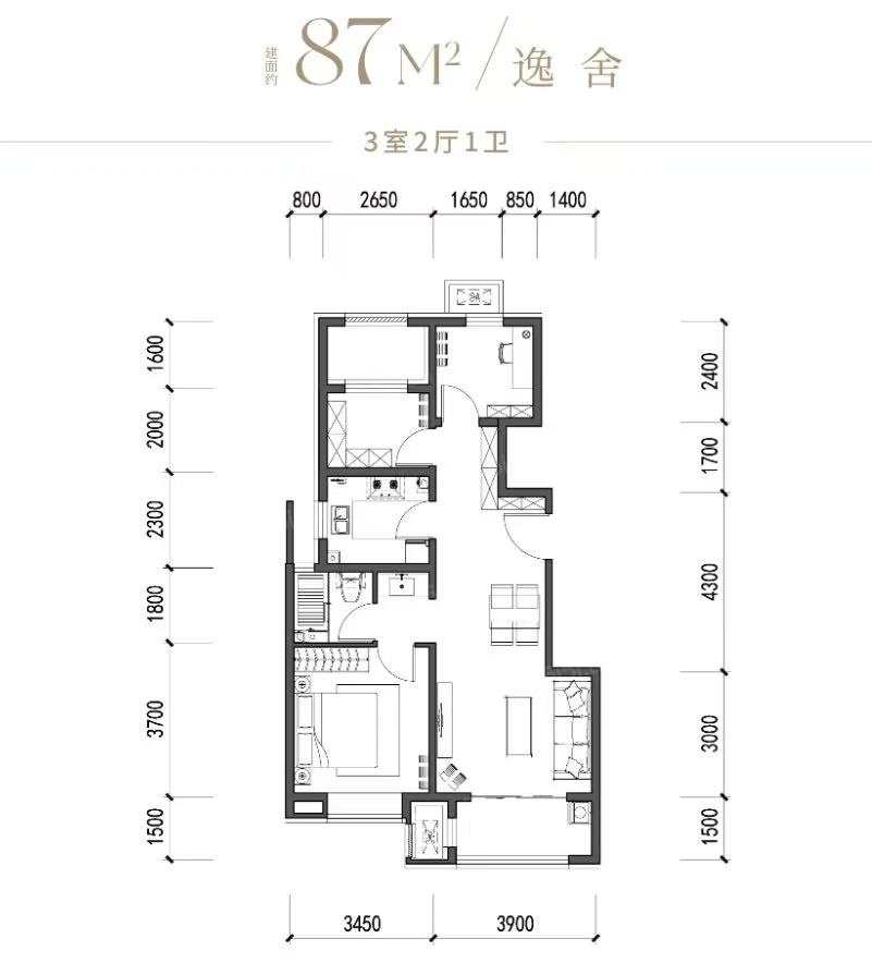 檀岳府3室2厅1卫