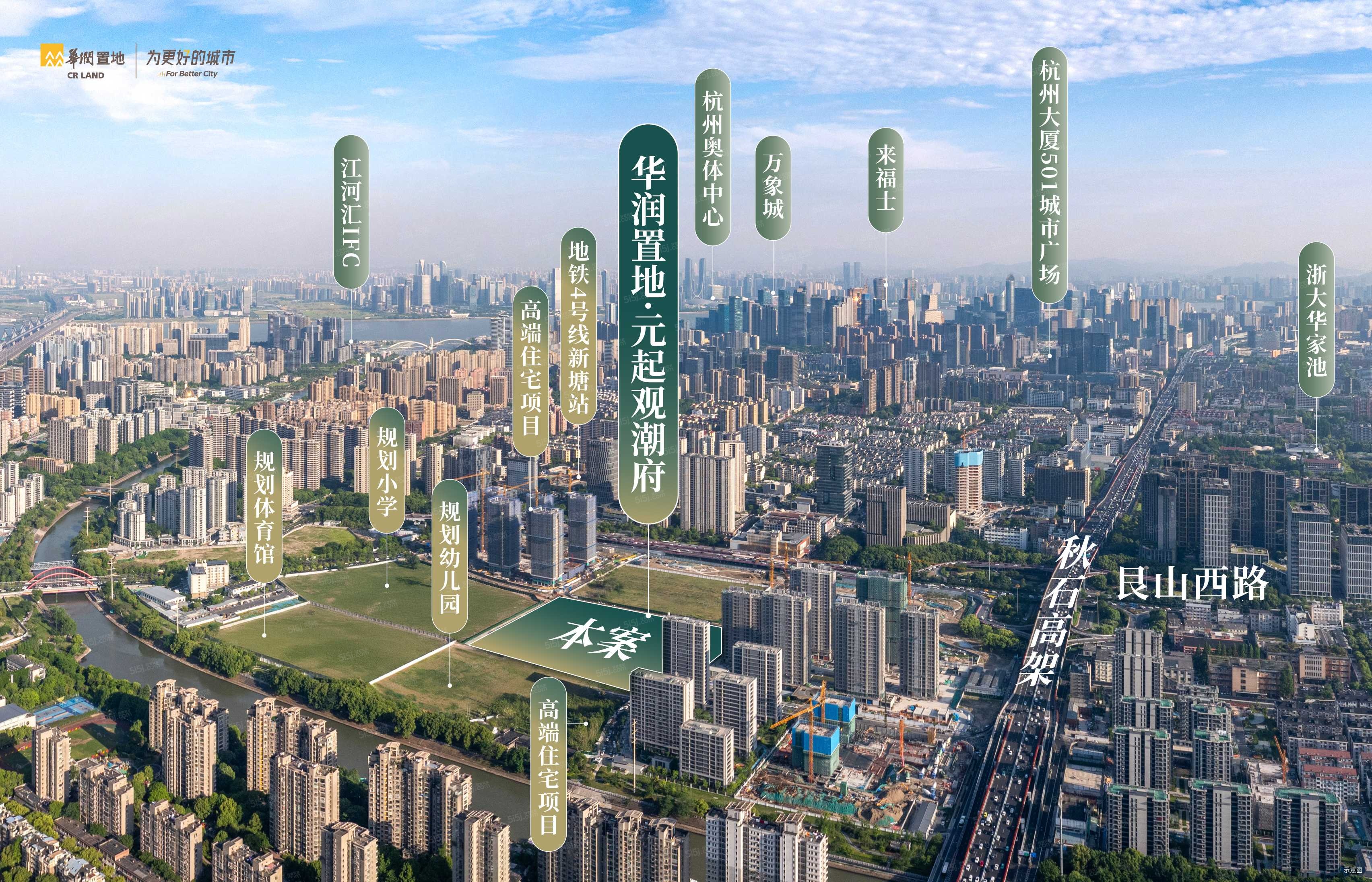华润置地·元起观潮府配套图