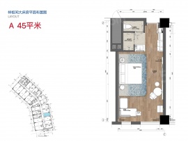 1室1厅1卫户型图