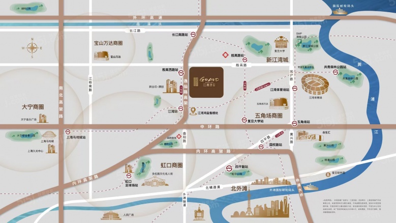 江湾鸿玺区位图