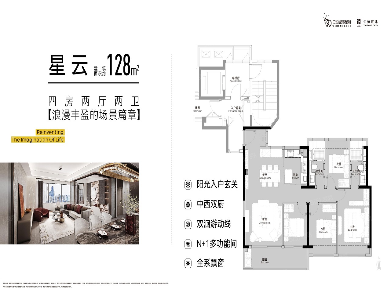 仁恒城市星瀚4室2厅2卫