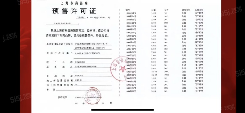 中建山水雅境预售许可证
