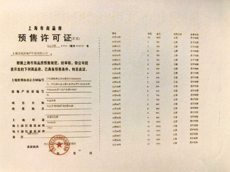 华发海上都荟预售许可证