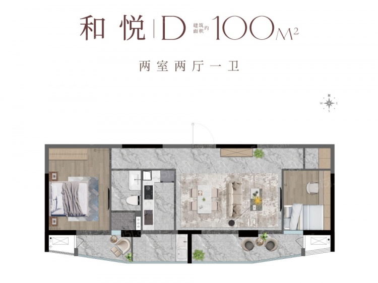 100平