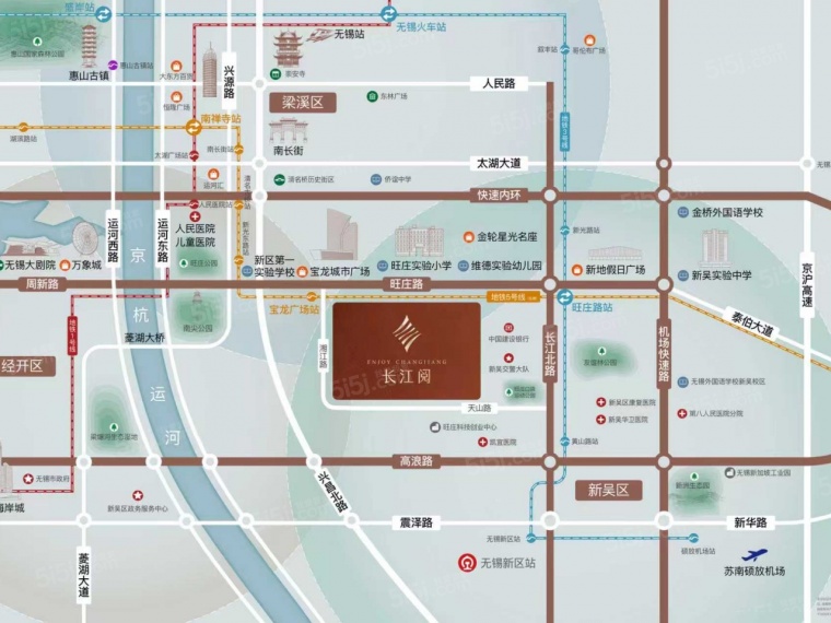 朗诗长江阅区位图