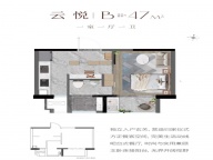 1室1厅1卫户型图
