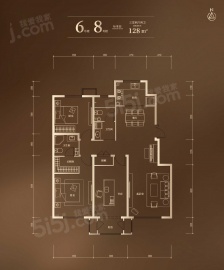 信达听松花园3室2厅2卫