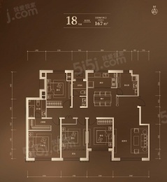 4室2厅2卫户型图