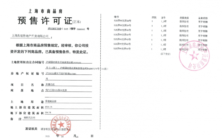 璟澜湾预售许可证