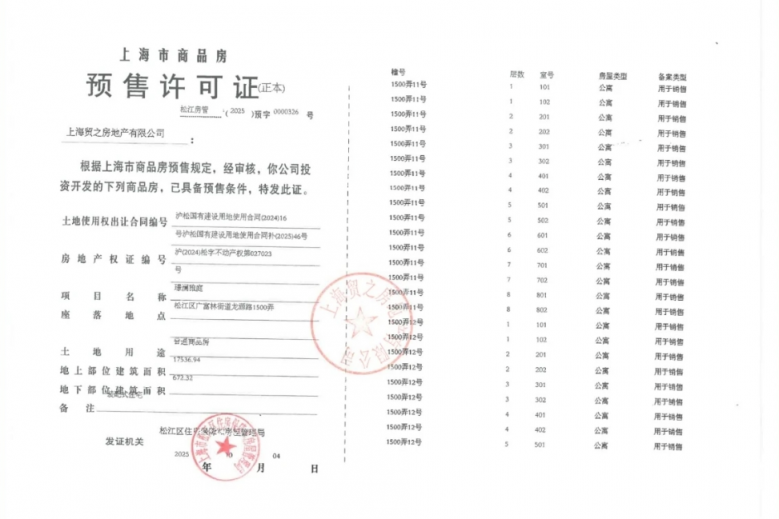 国贸海上原墅预售许可证