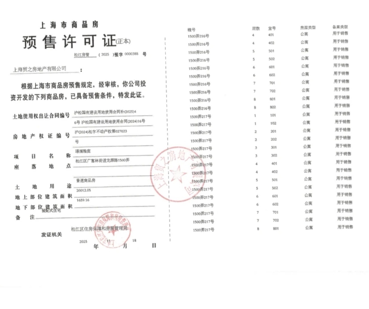 国贸海上原墅预售许可证