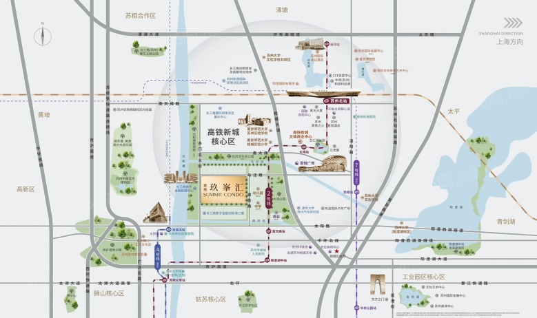金地玖峯汇区位图