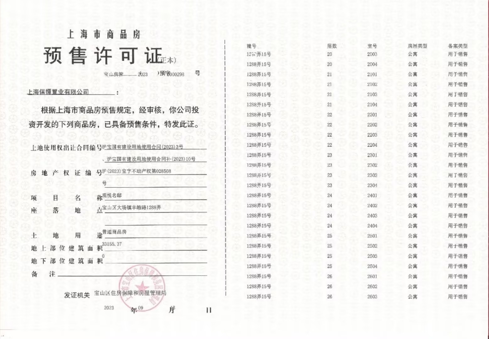 保利海上瑧悦预售许可证